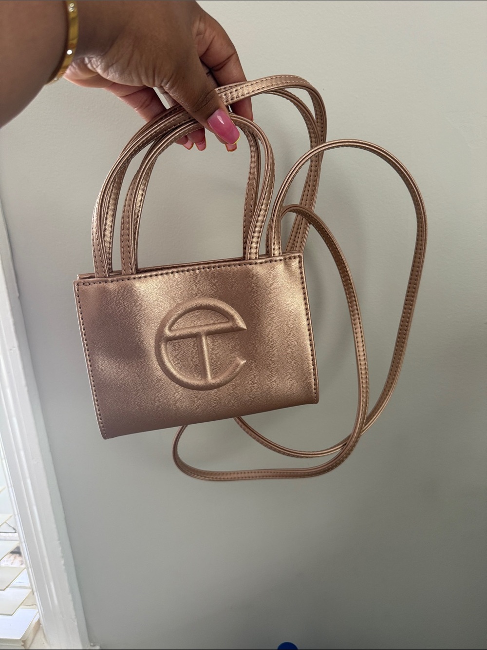 Telfar Small Shopping Bag Gold